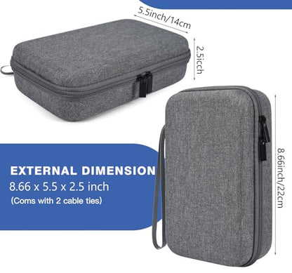 Hard Electronic Organizer Travel Case for MacBook Power Adapter Chargers Cables Power Bank Apple Magic Mouse Apple Pencil USB Flash Disk SD Card Hard Drive Waterproof Shockproof Carrying Case, Grey - color: Grey