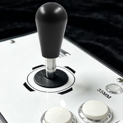 ZOCCVI Arcade Joystick Ball Top Handle, Black, 2 Pcs | M6 Thread, Plastic Replacement Knob, DIY Arcade Game Fight Stick, Oval - color: Black(Oval)