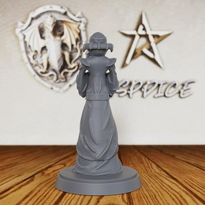 AUSPDICE Mindflayer Monster, 28mm Tabletop Unpainted DND Miniatures-AS234 | Fantasy Role Playing Figurine for Dungeons and Dragons, TTRPG Games, Psionic Encounters, Horror Scenarios and RPG Accessories