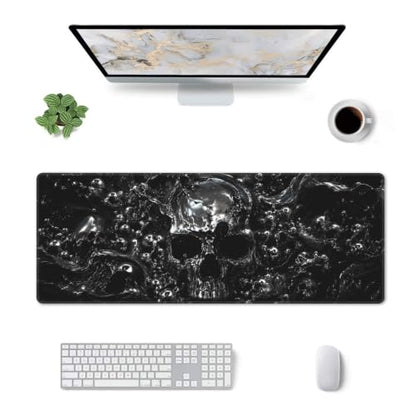 Skull Mouse Pad XL Large Mousepad Non Slip Rubber Base Desk Mat for Laptop Computer Gaming 31.5" X 12" - color: Skull