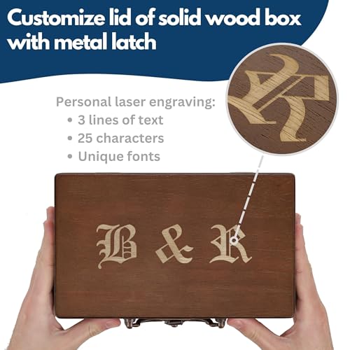 WE Games Double 6 Dominoes in Engraved Wooden Treasure Box, Dominoes Set for Adults, Personalized Gifts - color: Walnut