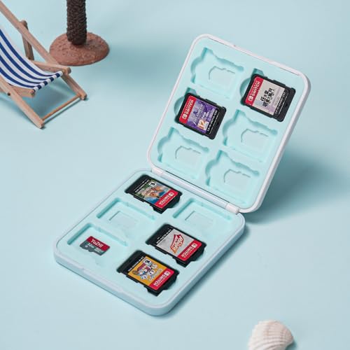 GeekShare Switch Game Card Case Compatible with Switch 2 (2025), Portable Game Holder Cartridge Case for NS 2, Card Storage Shell with 12 Game Card Slots - Shark Party - size: For Switch 2/Switch/OLED/Switch Lite