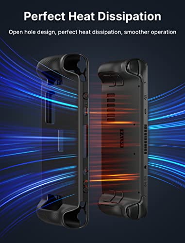 JSAUX PC0103 Steam Deck Case + 2-Pack Steam Deck Screen Protector