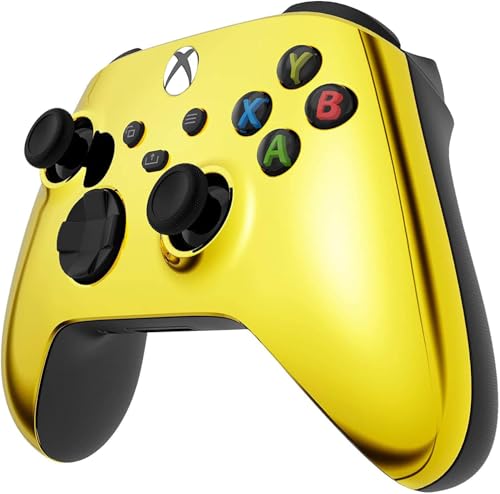 Custom Controllerzz Wireless Controller for Microsoft Xbox Series X/S & Xbox One - Custom Soft Touch Feel - Custom Xbox Series X/S Controller (X/S Gold) - color: X/S Gold