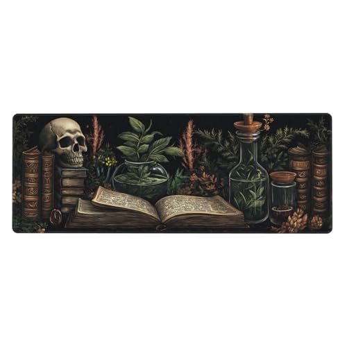 Dark Academia Mouse Pad XL Large Mousepad Non Slip Rubber Base Desk Mat for Laptop Computer Gaming 31.5" X 12" - color: Dark Academy