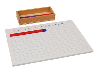 Montessori Math Materials Addition Strip Board