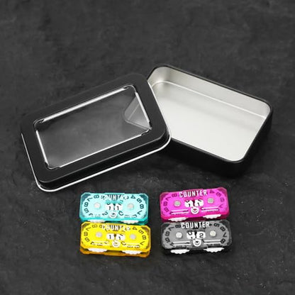 SIXPOINTS 4PCS Twin Digits Life Counters Health Tracker Compatible with Magic The Gathering Commander Deck, LCG/RPG/D&D/MTG/CCG/TCG Gaming Table Games - color: Color-c