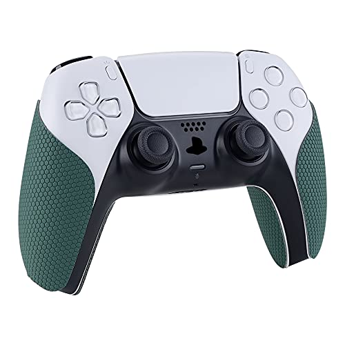 eXtremeRate PlayVital Pine Green Anti-Skid Sweat-Absorbent Controller Grip for ps5 Controller, Professional Textured Soft Rubber Pads Handle Grips for ps5 - color: Pine Green