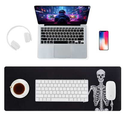 ALOANES Waterproof Gaming Mousepad Large Mouse Mat Non-Slip Rubber Base | Desk pad Keyboard Desk Mat for Computer, Office Home, Right Skeleton Mat XL(31.50"x11.81"x0.12") - color: Right Skeleton, size: 31.5L x 11.8W inches