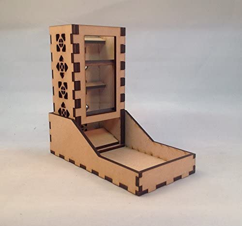 Mini Dice Tower v1 Clear Acrylic Window Laser Cut MDF Unique Fast Shipping