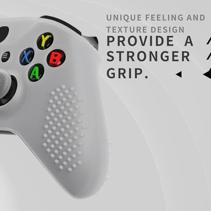 eXtremeRate PlayVital Soft Anti-Slip Glow in Dark - Green Silicone Controller Cover Skins and Black Thumb Grips Caps Protective Case for Xbox One X S Controller - color: Glow in Dark - Green