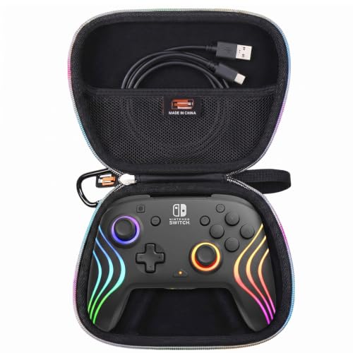 Legestori Hard EVA Carry Case Compatible With PDP Gaming Afterglow Wave Wireless Nintendo Switch Pro Controller, Portable Travel Game Controller Storage Box (Case Only