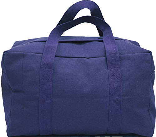 Tactical Parachute Cargo Bag SMALL Cotton Canvas Carry Bag, 19" x 12" x 11" - Navy Blue - color: Navy Blue, size: Small (19" x 12" x 11")