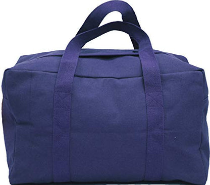 Tactical Parachute Cargo Bag SMALL Cotton Canvas Carry Bag, 19" x 12" x 11" - Navy Blue - color: Navy Blue, size: Small (19" x 12" x 11")