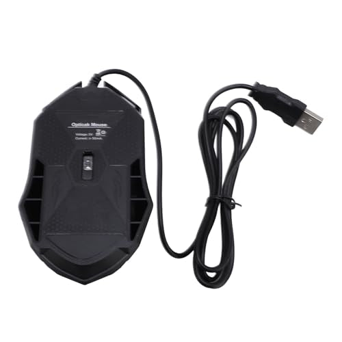 RGB Gaming Mouse, Wired USB Computer Mouse with Colorful Lighting, Ambidextrous Comfortable Grip for PC, Laptop, Office & Starter Gaming, 1200 DPI