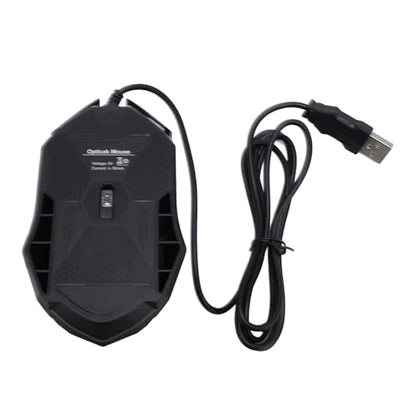 RGB Gaming Mouse, Wired USB Computer Mouse with Colorful Lighting, Ambidextrous Comfortable Grip for PC, Laptop, Office & Starter Gaming, 1200 DPI