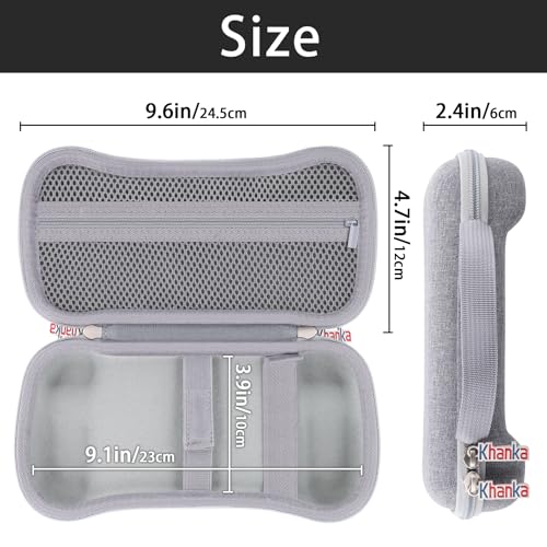 khanka Hard Travel Case Replacement for Anbernic RG556 Retro Handheld Game Console,Case Only. (Grey) | Hard Shell Protection, Smooth Zipper Opening, Secure Custom Fit, Travel-Ready Portable Storage, Protective Case Only - style: Grey