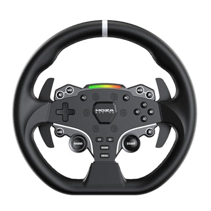 MOZA R5 Bundle Kit Racing Simulator 5.5Nm Direct Drive Wheelbase,Unbeatable Rigid & Durable 11-Inch ES Racing Wheel SR-P Lite Dual Pedal and Desk Clamp All-in-One
