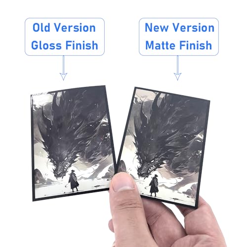 MTG Card Sleeves Matte -100 PCS Trading Card Game, Size 2.6 x 3.6 inches, Suitable for All TCG Card Games Protective (Dragon) - color: Dragon