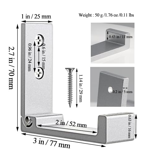 OHIYO Folding Wall Hooks 2PCS Foldable Hooks Bearing Load 33lb/15kg Wall Mounted Heavy Duty No Rust Aluminum Alloy Folding Coat Hooks for Hanging Coat & Bags & Hat & Backpack (Silver) - color: Silver-2 Pack