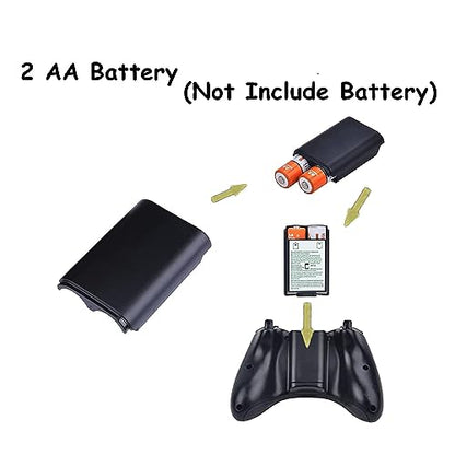 10 Pack Battery Pack Cover for Xbox360 Wireless Controller,Compatible with Xbox360 Wireless Controller Battery Cover Replacement(5×Black + 5×White) - color: 5pcs Black& 5pcs White