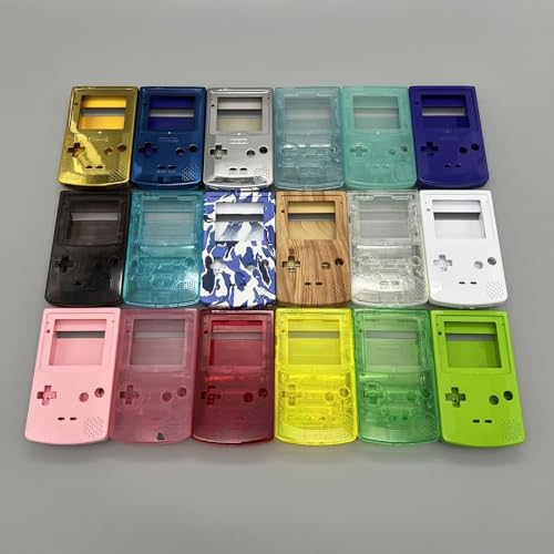 IPS Housing Shell Cover with Buttons Conuctive Pads Screws for Gameboy Color GBC Console (Clear Pink) - color: Clear Pink