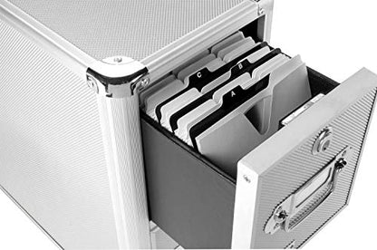 Vaultz A to Z CD and DVD Storage File Guides, 26 Guides per Box, Black (VZ01176)