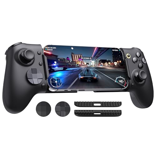 EasySMX M20 Phone Gaming Controller for Android, iPhone & iPad | iPhone 15/16/17, iPad Mini 6/7, Dual ABXY Switch, Hall Joysticks, Dual Triggers, Plug and Play. for Minecraft, COD, PUBG - color: Black
