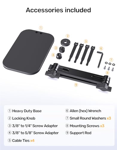Desktop Mic Arm Stand 2.68lbs Max Heavy Duty Microphone Mount with Silent Mute Knob Compatible with Rode PodMic Shure SM7B for Podcast Gaming Streaming Office Desk Setup Boom Arm