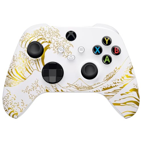 Silent Modz Custom Wireless Controller for Microsoft Xbox Series X|S, Xbox One S|X & PC (Golden Wave) - color: Golden Wave