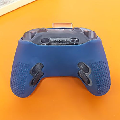 Gaming Controller Protective Case Cover for Razer Wolverine V3 Pro,Silicone Skin Cover Shockproof Protection Sleeve Compatible for Razer Wolverine V3 Pro (Blue) - color: Blue