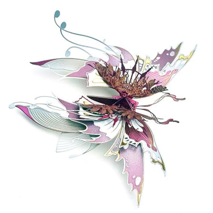 Butterfly 3D Metal Puzzle for Adults, Mechanical Butterfly Metal Model Building Kit, 50+PCS Steampunk Bionic QianYuDie Jigsaw Puzzles Animal, DIY Craft Kit Toy Gift -KIT - style: 50PCS+, KIT Version, Edition 5