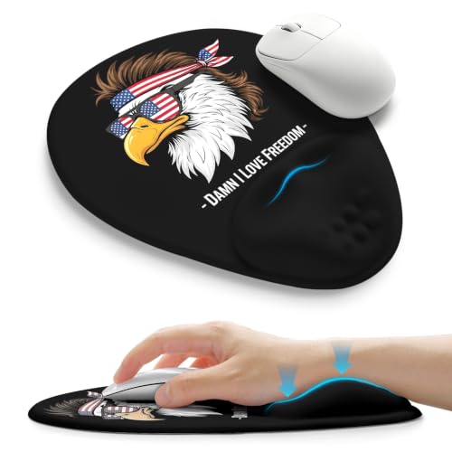 Palm-Rest and Wrist-Hugging Mouse Pad Wrist Rest, Ergonomic Wrist Support with Curve Fitting Cushioned Memory Foam for Carpal Tunnel Pain Relief, 9.9 x 8.3 Inch, DILF - color: Dilf