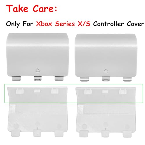 4 Pack Battery Cover for Xbox Series X/S Controller Cover[NOT for Xbox One & One X/S] Battery Back Cover for Xbox Series X/S Controller(White) - color: White