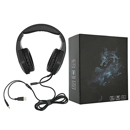 Gaming Headphones Noise Canceling RGB Lighting Surround Sound for PC Gaming and Console Users ABS 1 Pair