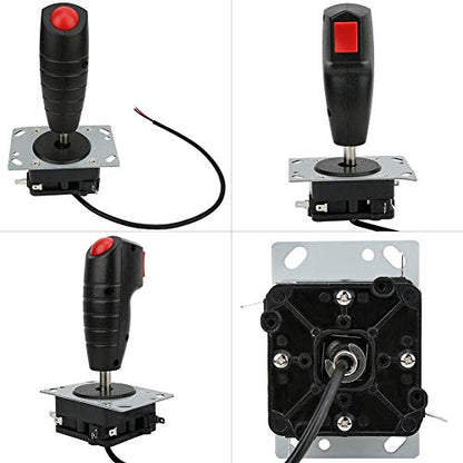Flight Joystick 8 Way Adjustable Joystick PC Fighting Stick Parts for Video Game Simulator Flight Machines [video game]