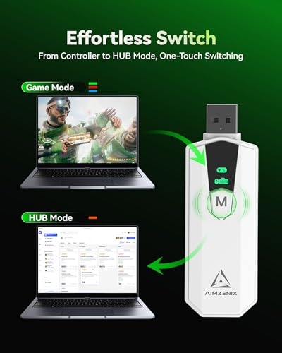 AX200 PRO Keyboard Mouse Adapter for PC & Nintendo Switch | High-Performance Converter for Playing FPS, COD, APEX, THE FINALS