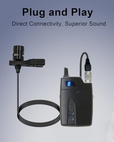 Lavalier Lapel Microphone Unidirectional Condenser Mic for Audio-Technica Wireless Bodypack Transmitter ATW-110G, ATW-T310, ATW-T701,ATW-T1000, ATW-T1001, ATW-T1000 (Hirose 4 Pin Plug) - size: Hirose 4 Pin Plug (Audio-Technica)