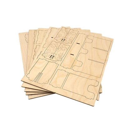The Broken Token Game Organizer Compatible with Wyrmspan - Wooden Game Organizing Box with Multiple Trays
