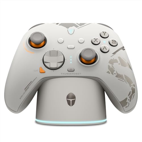 Thunderobot G80 1000HZ Wireless Gaming Controller for NS/PC/iOS/Android with Charging Dock,Hall-effect Adjustable Joystick,Dual-Mode Force-Switch Triggers,Optical Micro Switches (White) [android,ios] - color: White