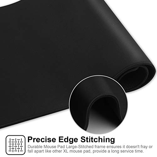 Large Gaming Mouse Pad with Stitched Edges,[27.5x11.8In] Extended Mouse Pad with Non-Slip Natural Rubber Base for Gamer/Desktop/Office/Home (70x30 Blackus) - color: 70x30 Blackus