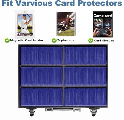 Toploaders Storage Box, Hard Toploaders Storage Case for 3" x 4" 35pt Rigid Card Holders, Card Deck Box Fits Cards, Top Loaders and Magnetic Card Holders (Black)