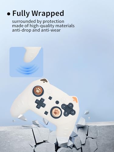 Case for Nintendo Switch 2 Pro Controller,UYRUREL Premium Sillence Material,Shock-Absorbing and Anti Drop Protection Soft Shell,with Stickers and Thumb Grips,Brown. - color: Brown