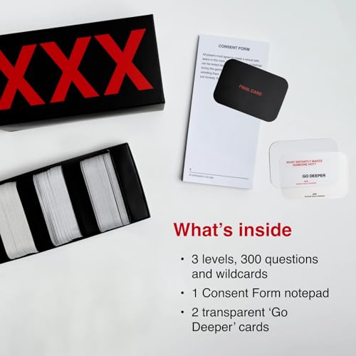 WE'RE NOT REALLY STRANGERS XXX Adult Edition Card Game - 300 Conversation Cards for Memorable Game Nights, Parties, & Bachelorette Parties - Fun Game for Adults and Friends, 18+, 2-6 Players - style: XXX Adult Edition