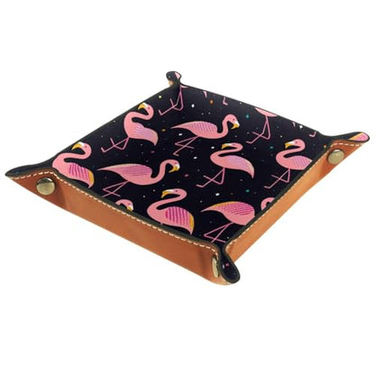 Flamingos Dice Tray Dice Rolling Tray Folding Dice Holder for Dice Games, Like RPG, DND and Other Table Games - color: Multi 15