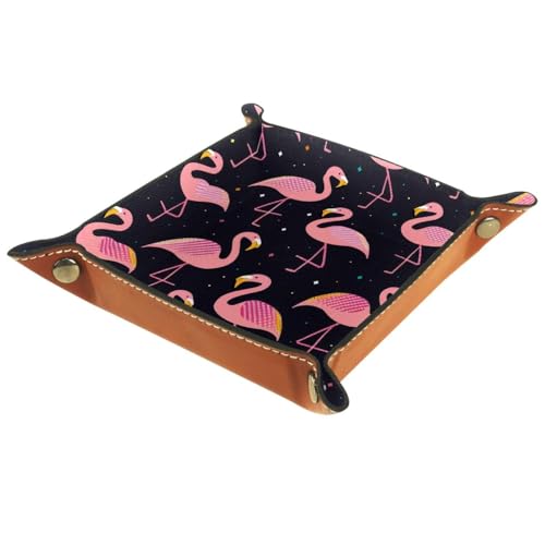 Flamingos Dice Tray Dice Rolling Tray Folding Dice Holder for Dice Games, Like RPG, DND and Other Table Games - color: Multi 15