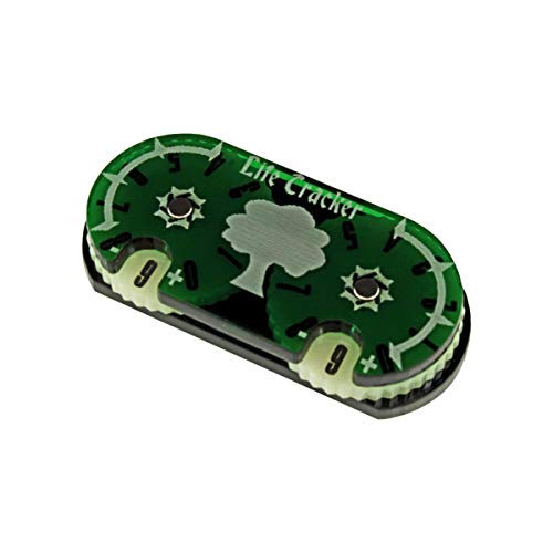 LITKO Life Counter Wheel | Compatible with Magic: The Gathering | Green | 0–99 dual dial | 25x50mm | Translucent acrylic | Laser-engraved Forest symbol | Magnetic, pre-assembled | Fits deck boxes - color: Green