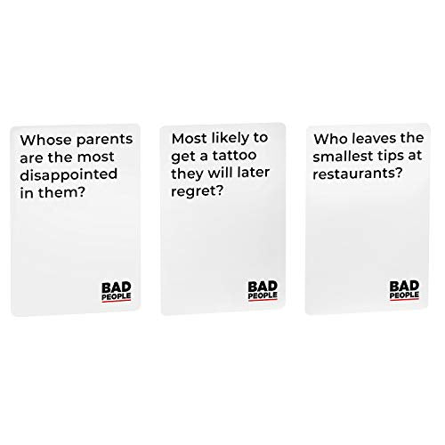 BAD PEOPLE Party Game – Hilarious Adult Card Game for Friends & Game Night | Funny Conversation & Icebreaker Board Game for Parties, Pregames, Social Gatherings & Fun Gift Ideas