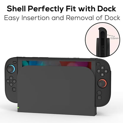 TIKOdirect Protective Case for Switch 2, Hard PC Slim Dockable Cover Case Designed for Switch 2 2025, Game Console and Joy Con Controllers, Black - color: Black