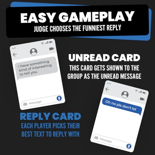Viral Studios Left on Read - Hilarious Text Message Party Game for Adults | 500 Cards, Fast-Paced Group Fun for Game Nights, Parties, and College Hangouts | Card Set for Friends and Social Gatherings